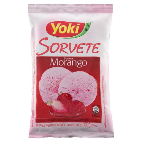 PÓ PARA SORVETE MORANGO YOKI