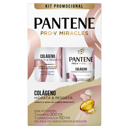 Conjunto Pantene 300ml - Shampoo + 150ml - Condicionador - Colágeno