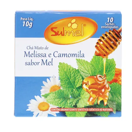 Cha sulmel melissa camomila mel 10g 360-0