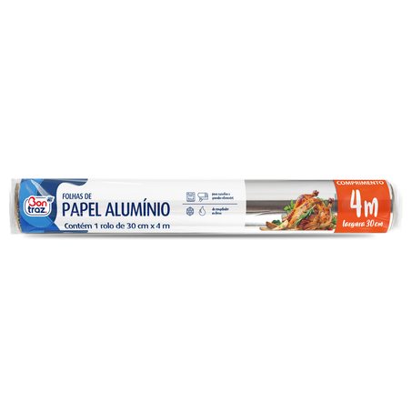 Papel Alumínio Bontraz 30CmX4M