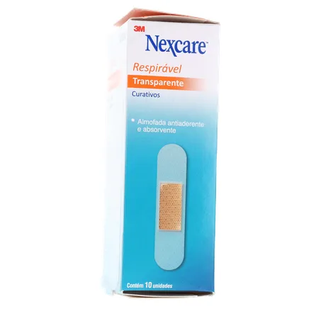 Curativo nexcare transparente respirável caixa c-10unid 360-26