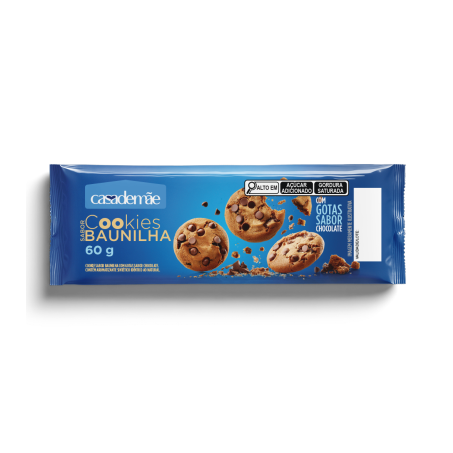 Cookies casa de mãe baunilha com gotas chocolate 60g