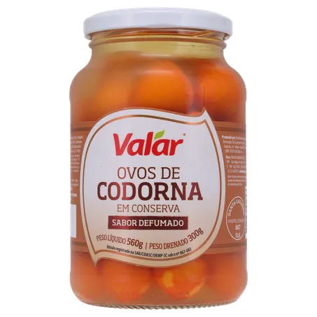 Ovos de codorna valar defumado 300g 360-1