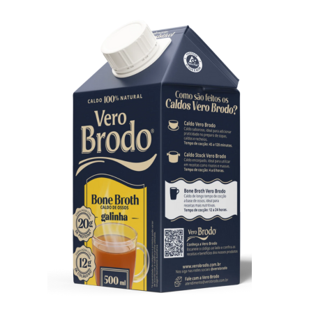 CALDO BONE BROTH GALINHA VERO BRODO 500ML