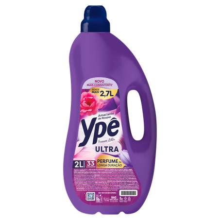 Amaciante de Roupa Frescor Lilás Ypê Ultra Frasco 2L
