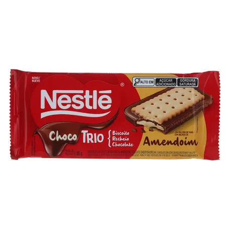 Choc Bar Nestle 90g Choco Trio Amendoim | Super Economia