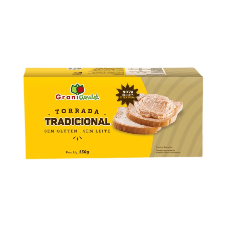 Torrada Grani Amici Sem Leite E Sem Glúten 130g