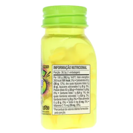 Pastilha Mentos Kiss Suor Limão Ácido Frasco com 55un - 38.5gr 360-1