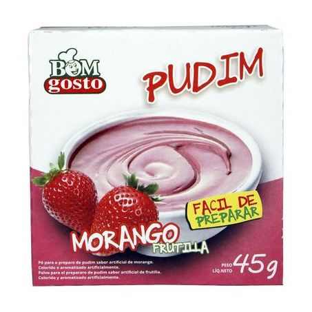 Pudim bom gosto 45gr morango