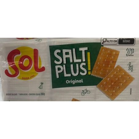 Biscoito Salt Plus Original Pacote 360gr
