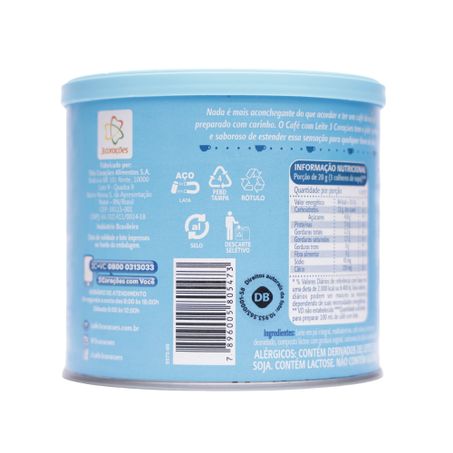 Café 3 corações com leite zero açúcar 265g 360-34