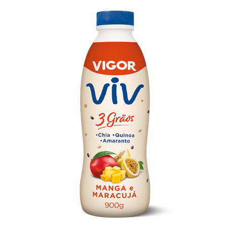 IOGURTE LIQUIDO VIGOR VIV 3 GRAOS MANGA E MARACUJA 900G