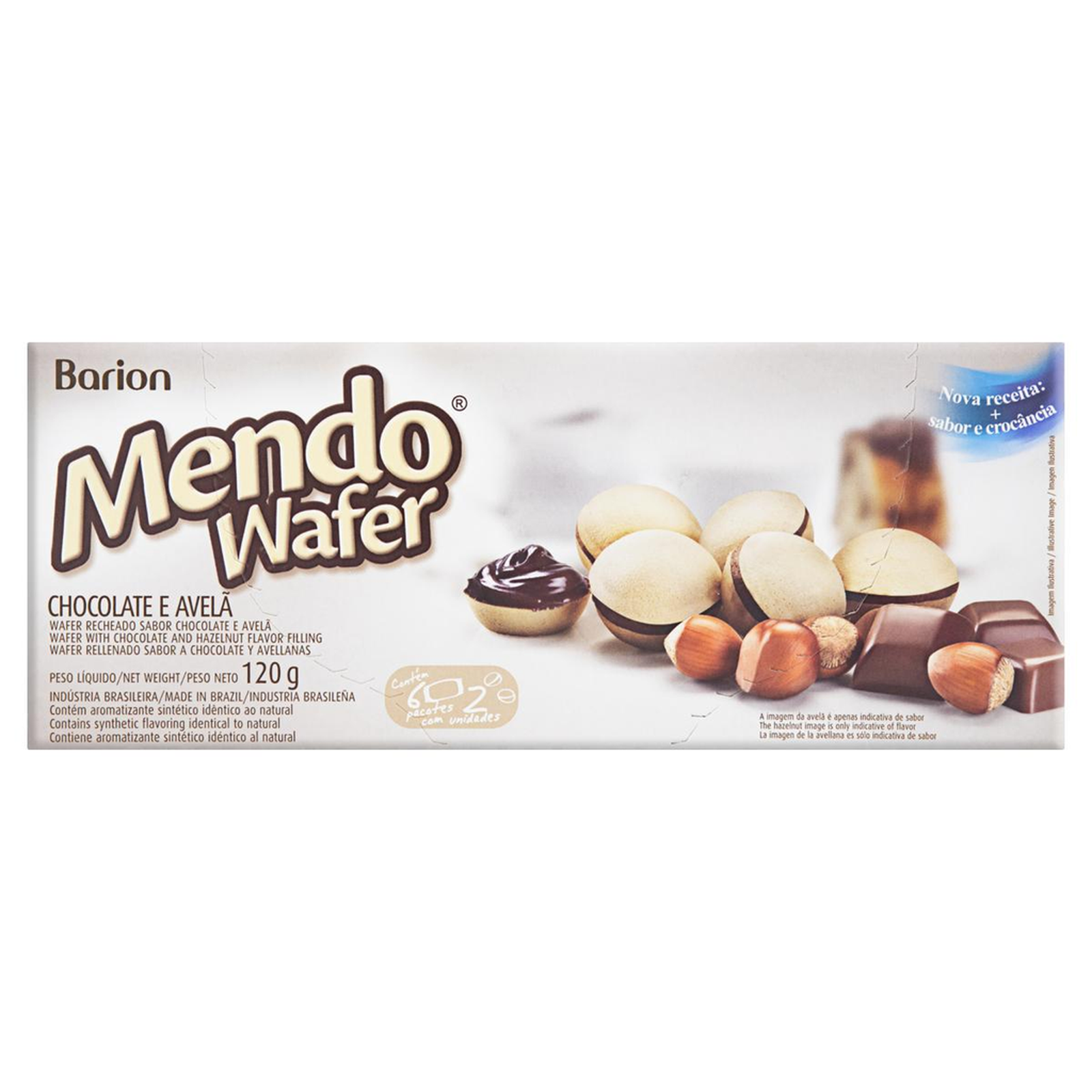 Mendo Wafer Barion 120g - Chocolate e Avelã
