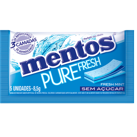 Goma mentos pure fresh mint 3 8,5g