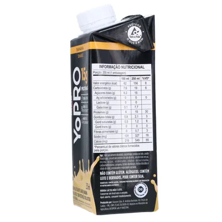Bebida Lactea Danone Yopro 15 Banana 250ml 360-7