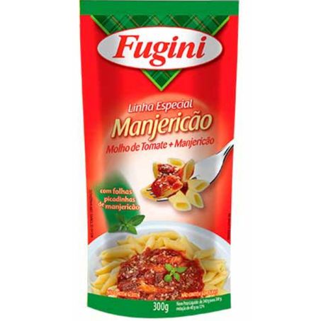 Molho tomate fugini 300g sache manjericao