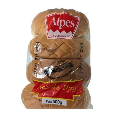 Pão alpes 400g cachorro quente