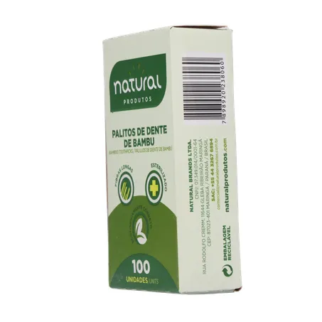 Palito dental natural bambu 100un 360-6