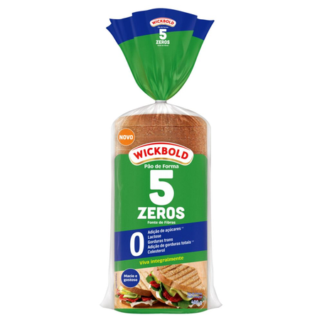 Pão de Forma Wickbold 5 Zeros Integral 400G