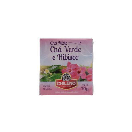 Chá Misto Chileno Chá Verde e Hibisco Caixa com 10un - 10gr 360-30