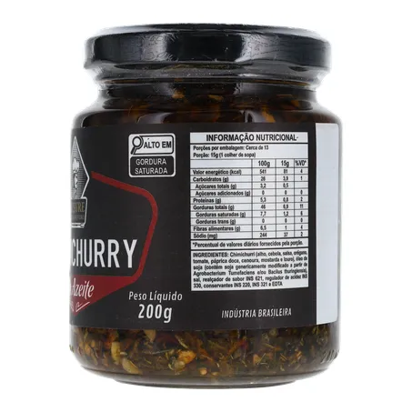 Tempero para churrasco mestre churrasqueiro chimichurry ao azeite vidro 200g 360-7