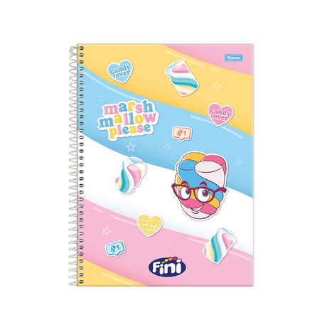CADERNO ESPIRAL FORONI CD 1X1 80 FOLHAS FINI 360-2