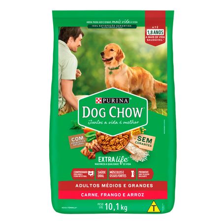 RACAO DOG CHOW CAES ADULTO R MEDIA/GR 10,1KG