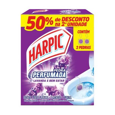 Pedra sanitaria harpic lavanda c/2