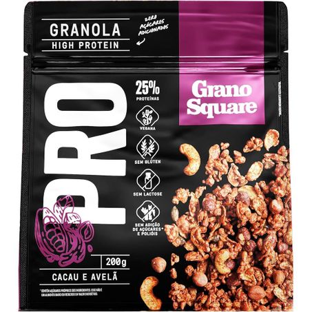 Granola GranoSquare PRO Cacau e Avelã 200g