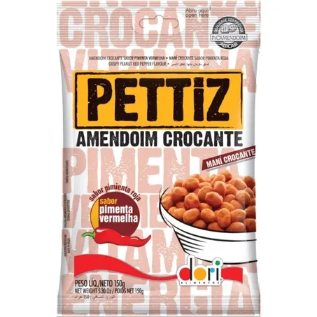 Amendoim dori pettiz crocante pim.verm.120g