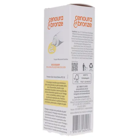 Protetor solar facial cenoura e bronze fps 70 50g 360-23