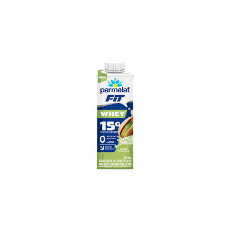 Bebida Láctea UHT Parmalat Fit Whey Pistache Caixa com Tampa 250ml