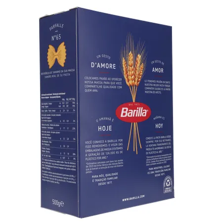 MASSA G DURO BARILLA CURTA FARFALLE 500G 360-14