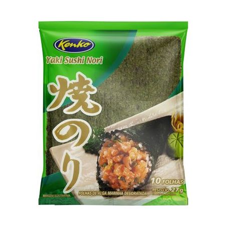  ALGA MARINHA KENKO PARA SUSHI COM 10 FOLHAS