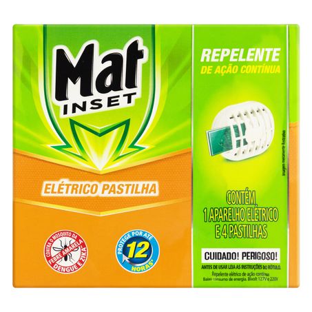 KIT 1 APARELHO + 4 REPELENTES PASTILHA ELÉTRICO MAT INSET