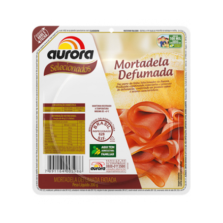 MORTADELA DEFUMADA FATIADA AURORA