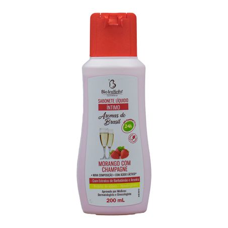 SABONETE LIQUIDO MORANGO COM CHAMPAGNE 200ML BIO INSTINTO