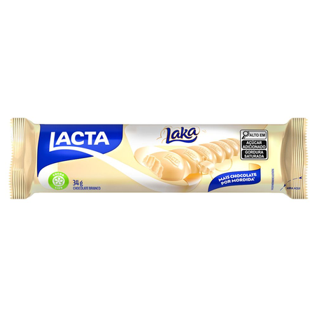 Chocolate Branco Laka Lacta 34G