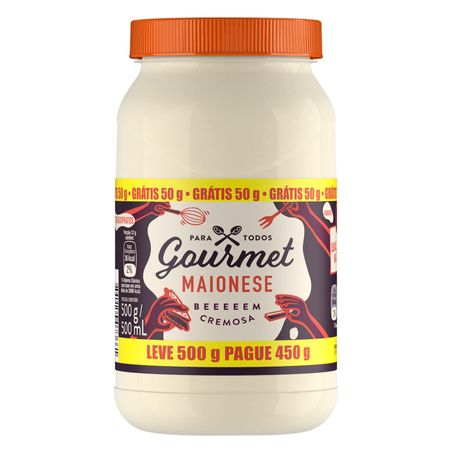 MAIONESE GOURMET 500GR REGULAR L500 P450
