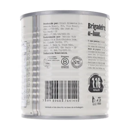 LEITE CONDENSADO DE AVEIA VEGANO NUDE 330G COM ACUCAR 360-23