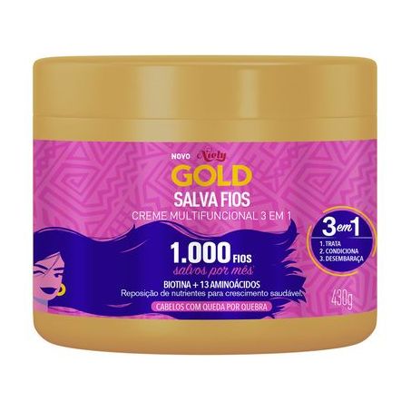 Creme tratamento cabelo salva fios niely gold 430g