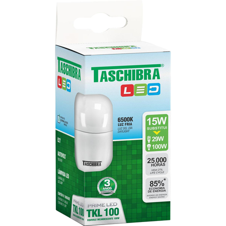 Lâmpada Taschibra LED - 17W - TKL 100 - 6500K - Branca - Ref. 16828