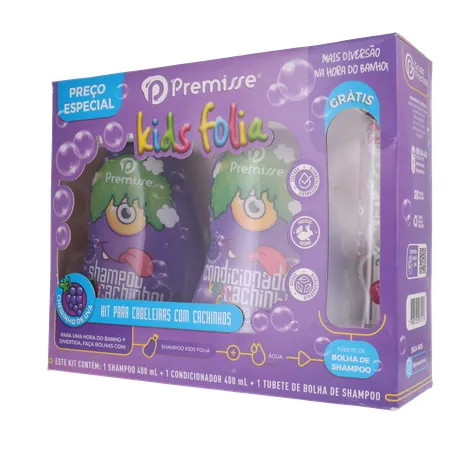 Kit infantil premisse cachos shampoo 400ml + condicionador 400ml 360-3