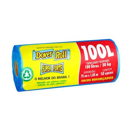 Saco lixo dover roll super 100l