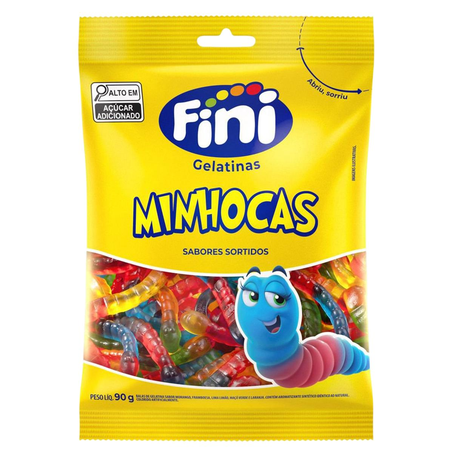 Bala de Gelatina Fini 80g - Minhocas