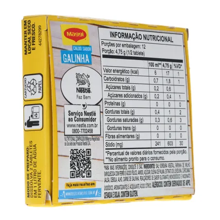Caldo Maggi Equilibrium Galinha Tablete 57G 360-14