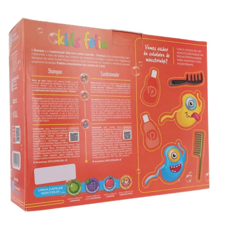 Kit infantil premisse lisos shampoo 400ml + condicionador 400ml 360-15