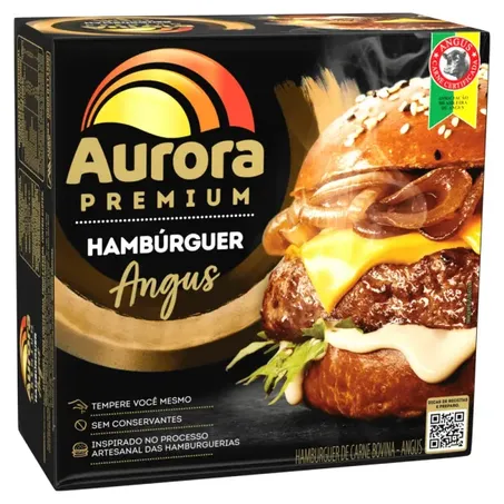 Hamburguer aurora premium angus 350g