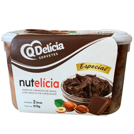 Sorvete qdelicia 2l nutelicia