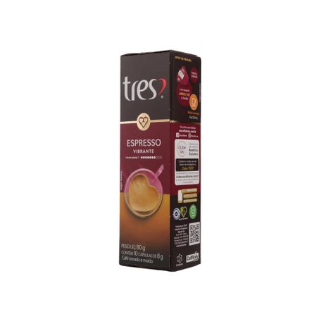 Cápsula 3 Corações Espresso Vibrant C/10 80g 360-36